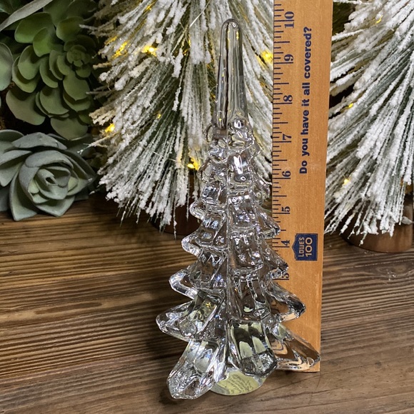 Pottery Barn Solid Thick Glass Tiered Sparkling Crystal Christmas Tree - Picture 13 of 16